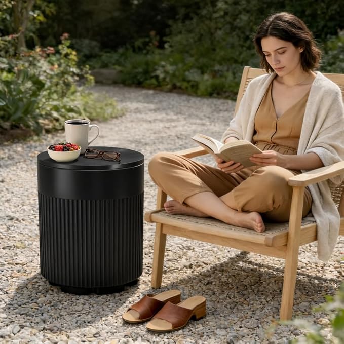 FONTOI Outdoor Cooler Side Table 2 Pack, 2 in 1 Ice Chest Side Table,as Cooler Side Table,Cooler Table for Patio, Parties Picnics, Beach