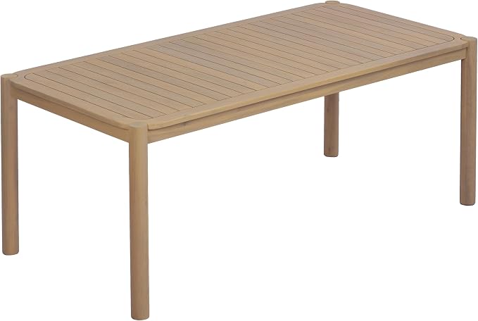 Christopher Knight Home Cascade 70" Outdoor Rectangular Dining Table, Acacia Wood Patio Dining Table for 4-6 People, Solid Wood Outdoor Table for Patio Deck Garden Backyard Dining, Light Teak