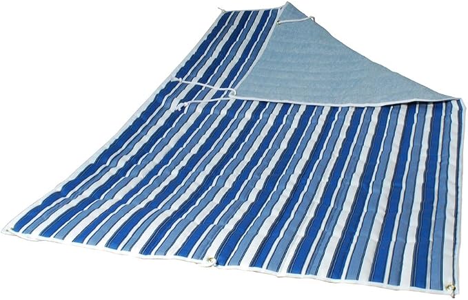 Algoma 2951-135142 Quilted Hammock Pad, Tropical Palm Stripe/Blue/Norway Powder Blue,Blue Multi