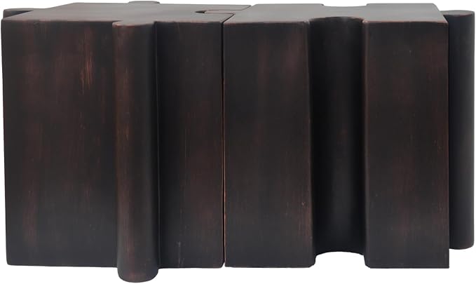 Christopher Knight Home Daton 2 Piece Interlocking Outdoor Side Table Set, Modular Lightweight Concrete Coffee Table, Convertible MGO End Table for Indoor&Outdoor, Design for Creative Set Up, Copper