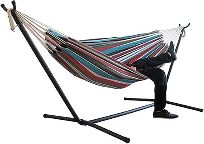 Camping Hammock Bed Camping Hammock with Stand Home Indoor and Outdoor Portable Detachable Folding Swing for Ideal for Beach Travel Hammock Swing (Color : 3)
