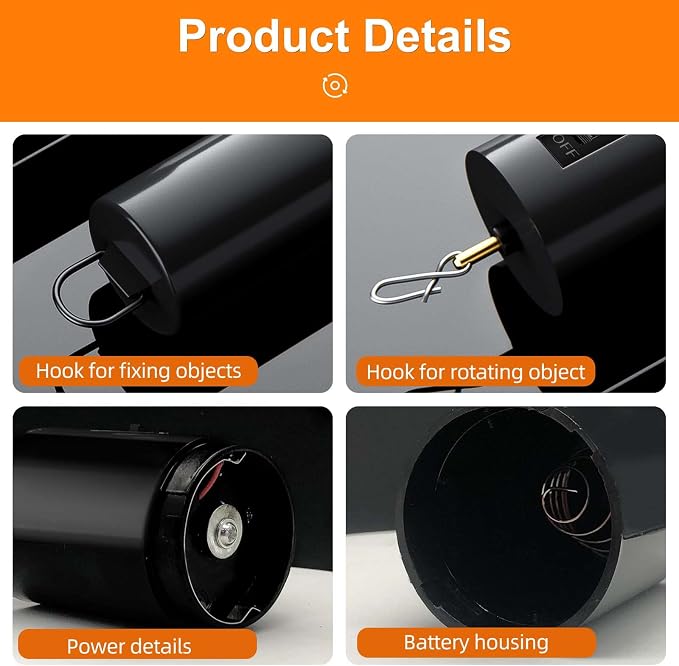 2 Pack Wind Spinner Motor Hanging Display Motor Battery Operated 24 RPM Rotating Motor Multi-Purposes for Wind Spinner Mobile Yard Decor Hanging Ornament Outdoor Sculptures-Medium Speed (2 Pcs Black) | Multi-Purposes for Wind Spinner Mobile Yard Decor ...