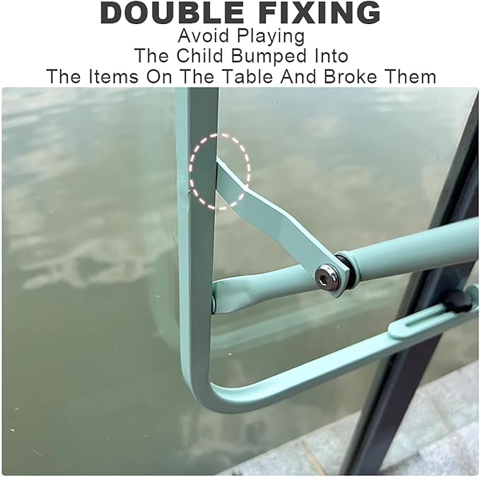 Wall-Mounted Table for Railings Outdoor Balcony Railing Side Table Balcony Bar Table for Railings Rounded Edges with Leveling Equipment Terrace Side Table for Patio Garden Balcony.