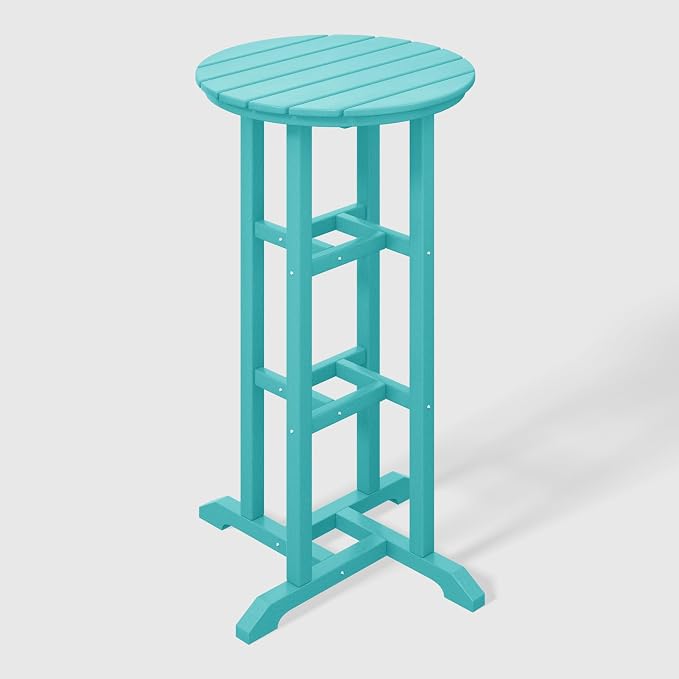 WestinTrends Malibu 42" Counter Height Round Outdoor Patio Bistro Bar Table, Turquoise