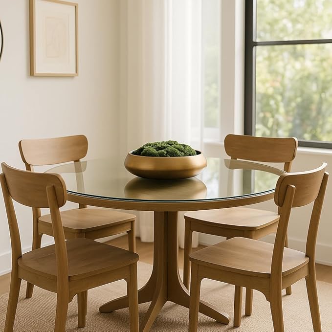 Audio-Visual Direct 48" Tempered Glass Table Top with Rounded Edge 5/16" Thick