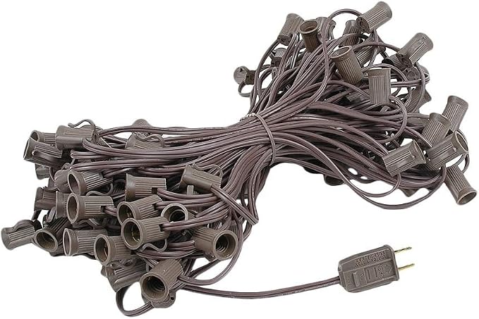 Novelty Lights 100 Foot C7 Outdoor String Light, Patio String Lights