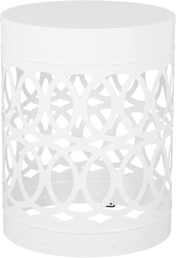 Christopher Knight Home Mellie Outdoor Side Tables - White (Set of 2)