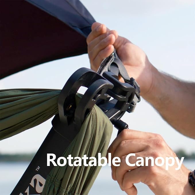 anymaka Set Up in 3 Seconds Adjustable Portable Aluminum Alloy Hammock Stand for Outside with Chair Mode & Lounge Mode up to 105'' (Full Pack Blue-2)