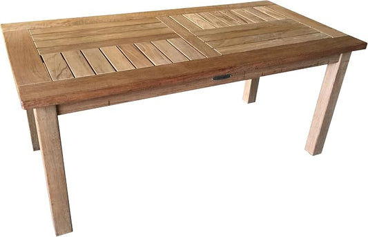 Chippendale Teak Coffee Table, Grade-A Teak Wood, for Outdoor Patios, Decks, Pools and Gardens, 40” x 20” Rectangular & Weather-Resistant, Natural and Unfinished