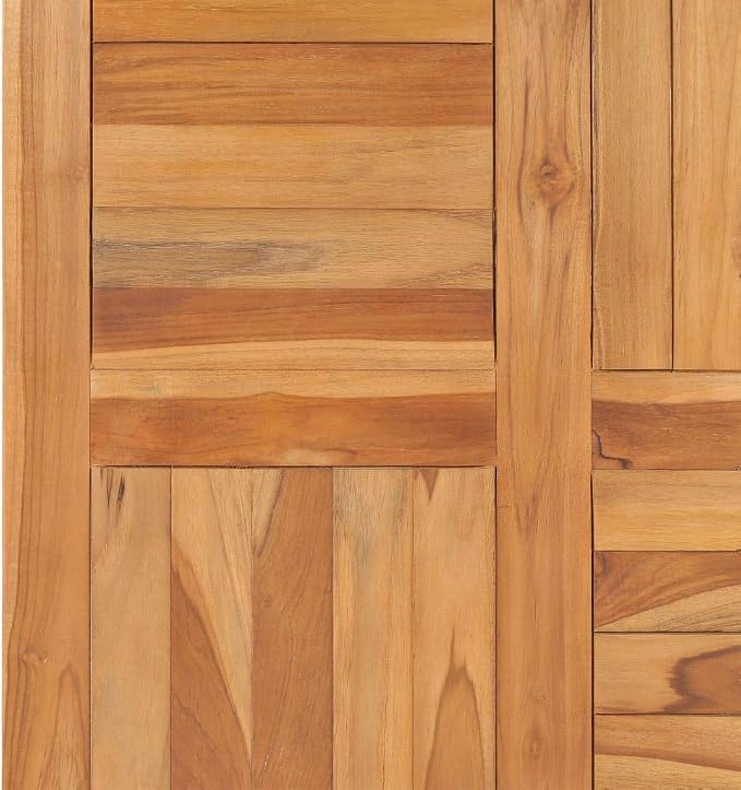 Square Table Top Solid Teak Wood, Replacement Table Top, Wooden Desk Top for Outdoor, Home, 27.6"x27.6"x1"