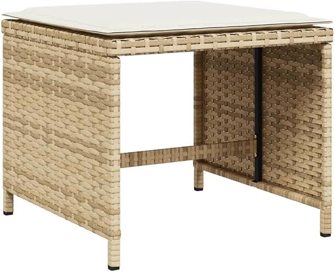 Afuera Living 15-Piece Rattan Patio Dining Set, 108 in Table, UV-Resistant Brown PE Rattan, Cushioned Chairs and Stools, Powder-Coated Finish, Modern Outdoor Furniture for Garden or Terrace, Seats 14