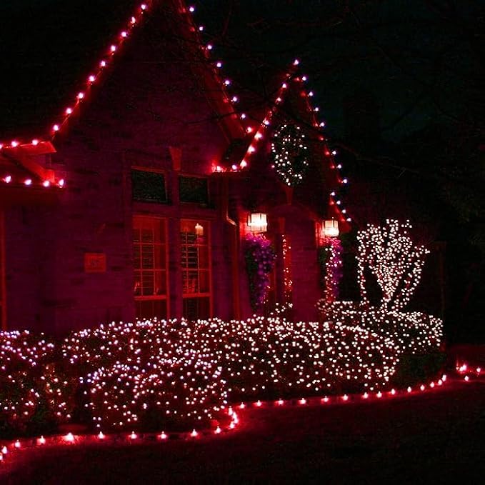 200 LED Connectable String Lights with Remote, Christmas Lights Outdoor | Red to Green, 11 Modes, Timer, 66FT Clear Wire Waterproof Color Changing Twinkle Fairy Lights for Bedroom Xmas Tree Decor