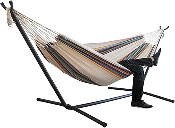 Camping Hammock Bed Camping Hammock with Stand Home Indoor and Outdoor Portable Detachable Folding Swing for Ideal for Beach Travel Hammock Swing (Color : 1)