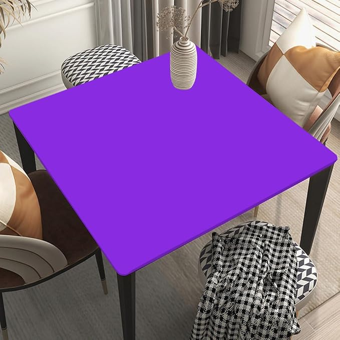 Stretch Picnic Tablecloth Suit for 32"x32" Table BlueViolet Outdoor Table Covers for Dining Kitchen Home Party Style63