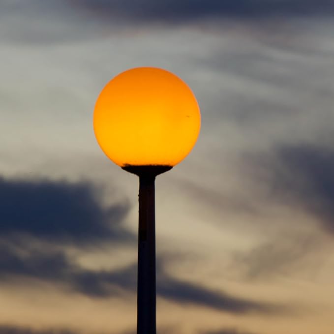 Generation Lighting Outdoor Globe 1-Light Post Lantern in White Plastic | Wet-Rated Polycarbonate Lantern with Acrylic Diffuser, White Lanterns, Coach Lights, or Patio Lamp for Walkway Decor