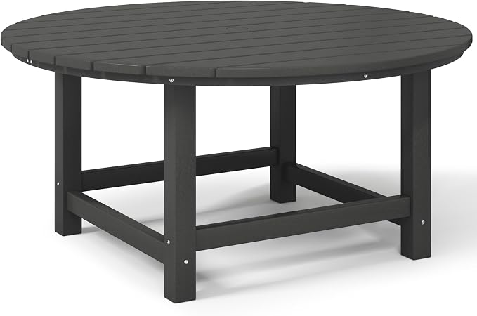 Costaelm Kids Dinner Table, Toddler Play Desk Student Desk Outdoor Childrens Picnic Tables for Children Arts & Crafts, Snack Time, Multi-Activity Table for Ages 2-8 in Home/Outside, Gray