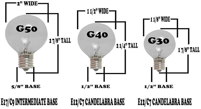Novelty Lights 25' Clear Incandescent G40 Globe Outdoor String Lights