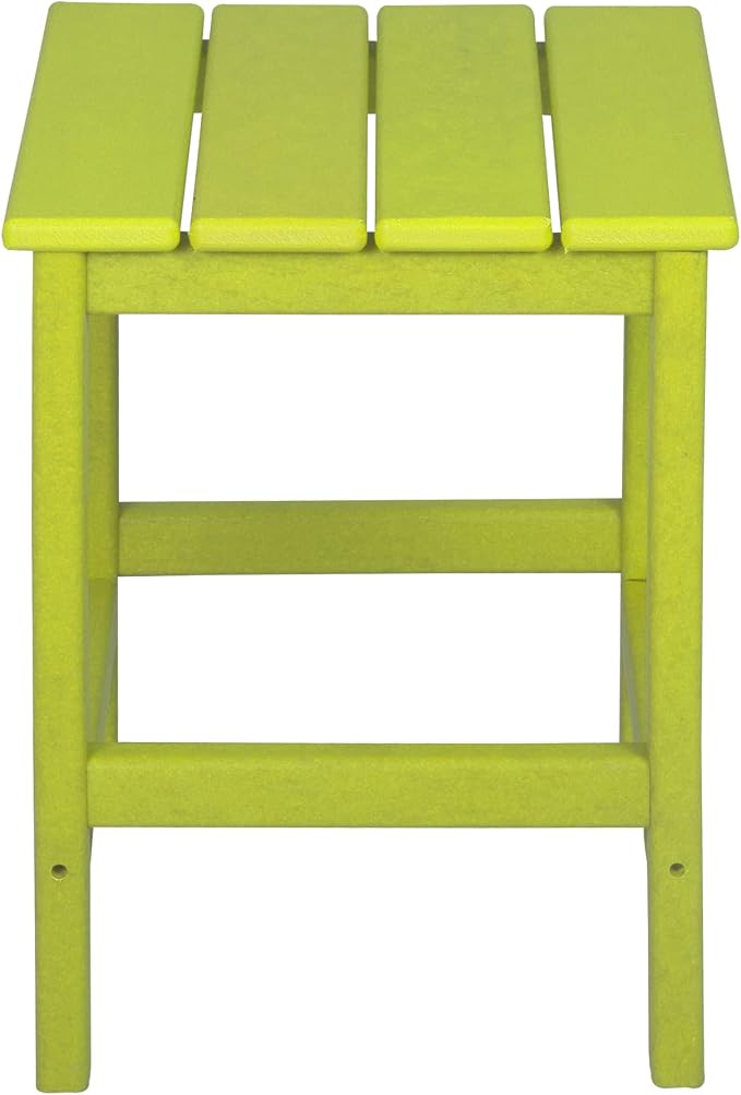 WestinTrends Malibu 3-Piece Set Outdoor Coffee and Side Table for Adirondack Chair, Lime