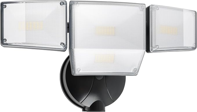 85W 10000LM Switch Controlled Outdoor Flood Lights, 4-Head Super Bright LED Security Light, 5000K Daylight, IP65 Waterproof Hardwired Exterior Light for Outside Garage Yard (Black)