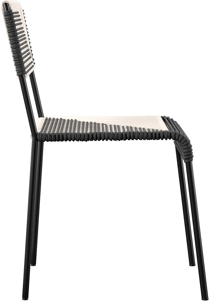SEI Outdoor Patio Furniture - Watkindale Woven Outdoor Chairs - 2 Piece Set - Bohemian Design Black Rattan - Fully Assembled - Ideal for Patio, Backyard (OD1172408)