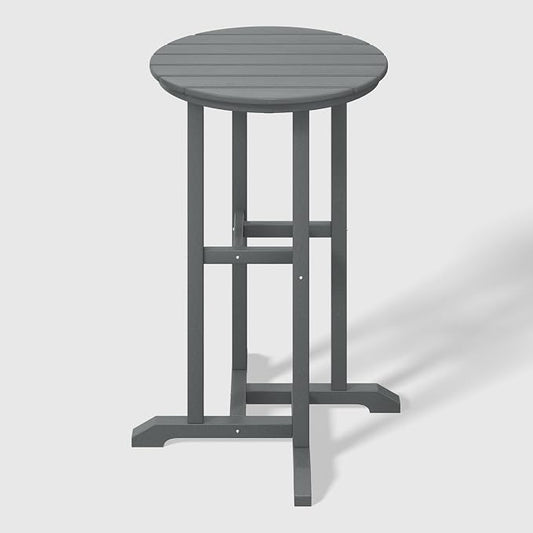 WestinTrends Malibu 37" Counter Height Round Outdoor Patio Bistro Bar Table, Gray
