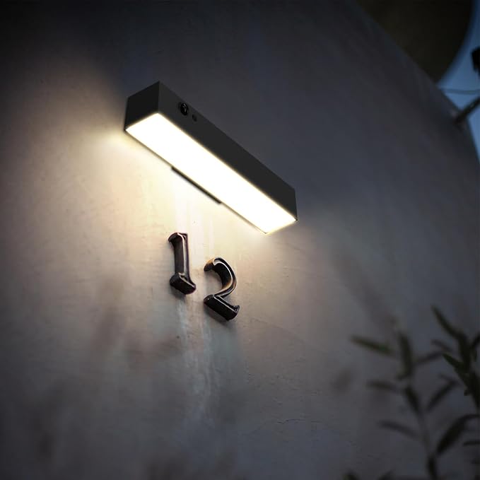 Solar Outdoor Lights, 4000K 1000LM Solar Light for House Numbers | 4 Modes, Solar Wall Light with Motion Sensor, Dusk to Dawn, Anti-glare Solar Sign Light for Address Sign, Front Door, Yard