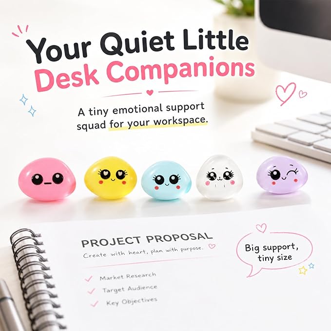 96 Pcs Mini Resin Expression Stones for Adult, Mini Trinkets, Figurines | Funny Meme Faces Figures for Desk Decor, Versatile for Miniature Landscapes, Potted Plants & DIY Crafts, Cute Party Favors