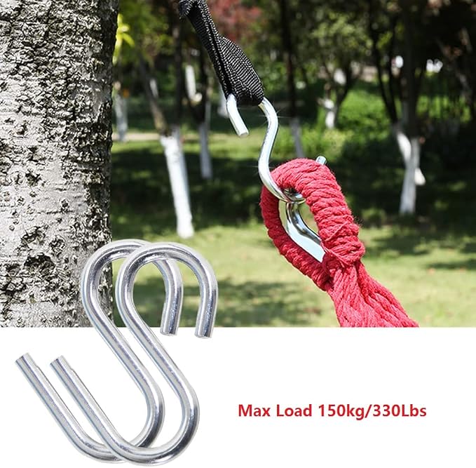 2pcs Stainless Steel S Shape Hammock Hook for Hanging Art and Decorations