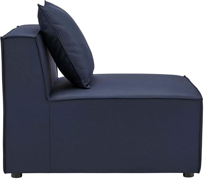 Modway EEI-4379-NAV Saybrook Patio Upholstered 3-Piece Sectional Sofa in Navy