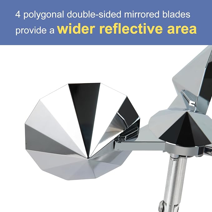 OFFO 4 PCS Bird Scare Reflective Device, Bird Reflector Keep Pigeon Woodpeckers and Sparrows Away for Outdoor Use Boats Roofs Gardens
