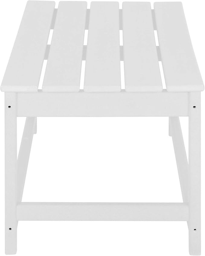 WestinTrends Malibu 3-Piece Set Outdoor Coffee and Side Table for Adirondack Chair, White