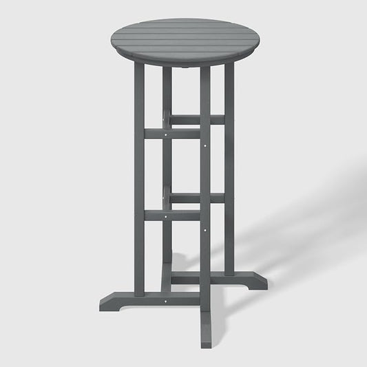 WestinTrends Malibu 42" Counter Height Round Outdoor Patio Bistro Bar Table, Gray