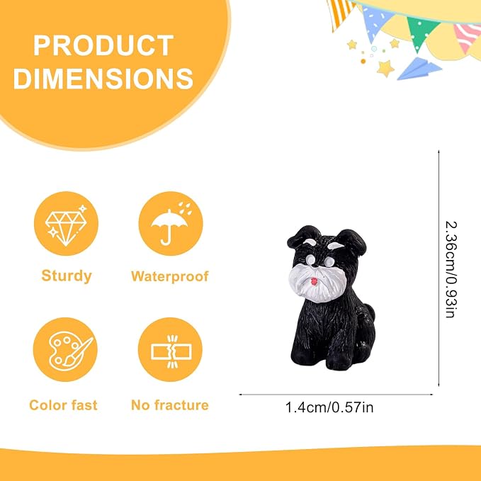 72 pcs Mini Resin Dog Many Styles Variety Tiny Animals Figures Miniature Little Small Animal Figurines Bulk for Micro Fairy Garden Landscape Accessories Hide Crafts Decor Aquarium