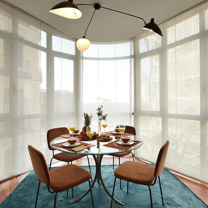 Dulles Glass 56 inch Round Glass Table Top - Tempered - 1/2" Thick Glass Surface, Safe Beveled Edge, Multipurpose for Dining Table, Patio, Coffee and End Table
