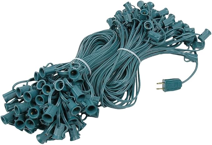 Novelty Lights 200 Foot C7 Outdoor String Light, Patio String Lights
