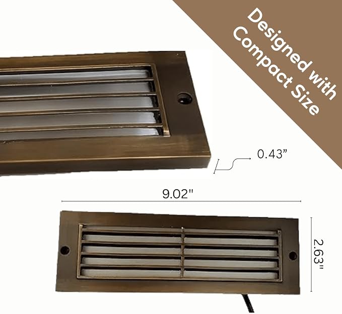 Ironsmith Lighting Products LED Step Light Antique Bronze and Brass Construction, Low Voltage, Easy Installation, Oil Rubbed Bronze Finish Outdoor Step Light with Integrated LED