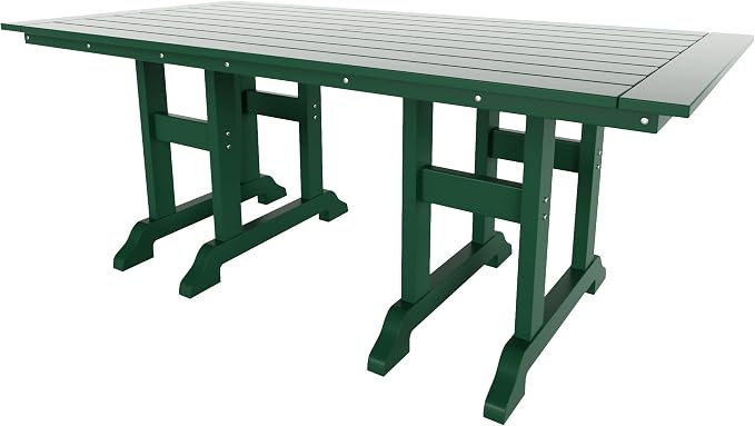 HDPE Laguna 38" X 73" Rectangular Dining Table,Dark Green