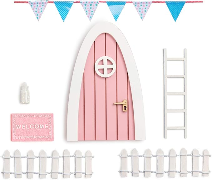 Tooth Fairy Door Kit Great Gift Miniature with Fairy Door Accessories Desk Fairy Door