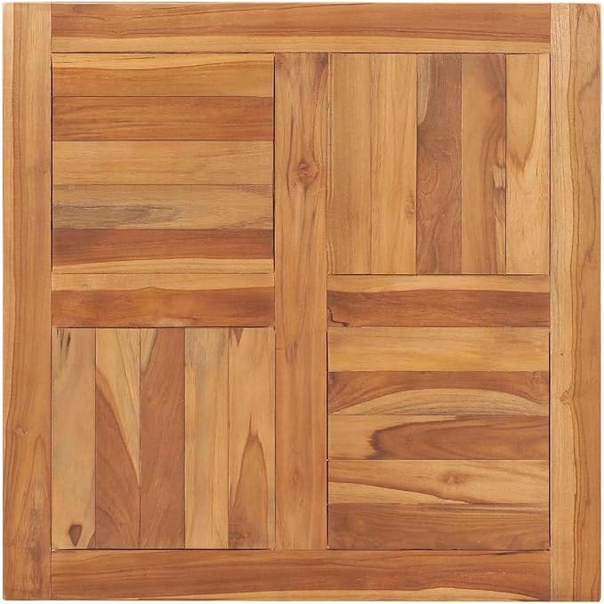 vidaXL Solid Teak Wood Table Top Square Dining Wooden Replacement Tabletop Kitchen Dining Room Home Indoor Restaurant Furniture 27.6"