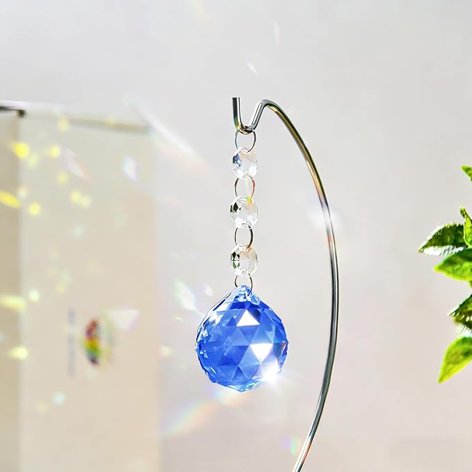 9-in Memorial Gifts,Sympathy Gifts for Loss of Loved One,40mm Crystal Suncatcher,Remembrance Gift for Loss of Mother Dad Friend Son Daughter,Sorry for Your Loss Gift,Silver Stand and a Sympathy Card