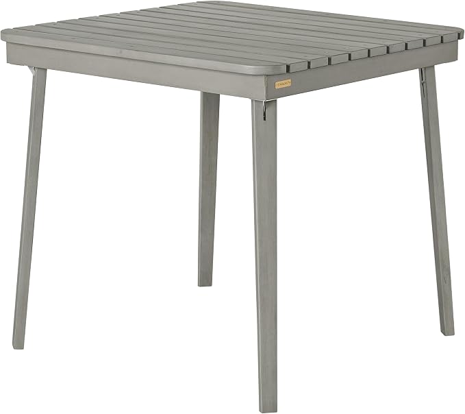 Stakmore Outdoor Wood Folding Table, Gray Finish – No Assembly Required, Space-Saving Design