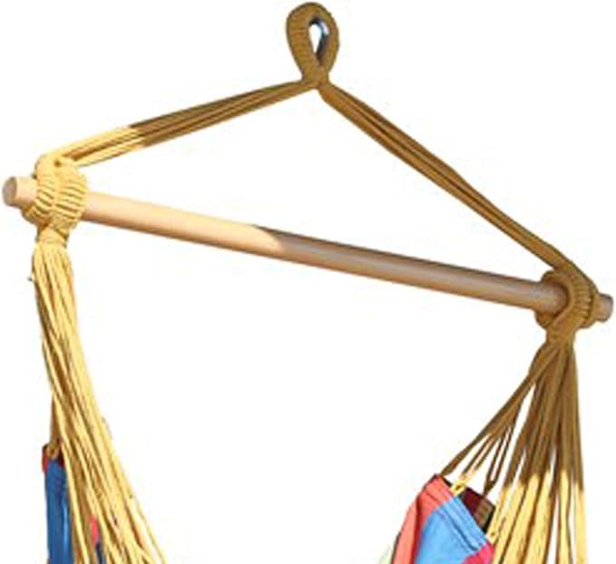 Vivere Cotton Hammock Chair with Hardwood Spreader Bar - 250 lb Capacity (Paradise)