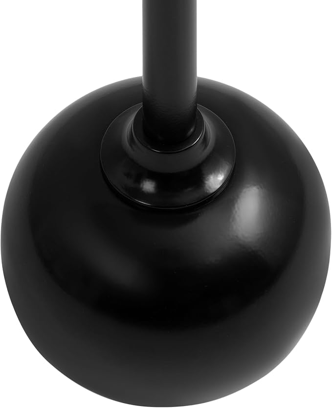 Kate and Laurel Miki Modern Pedestal Drink Table; 10 x 10 x 23; Black; Decorative Accent Patio Table for Use as Plant Stand Indoors or Outdoors or as a Living Room Martini Table
