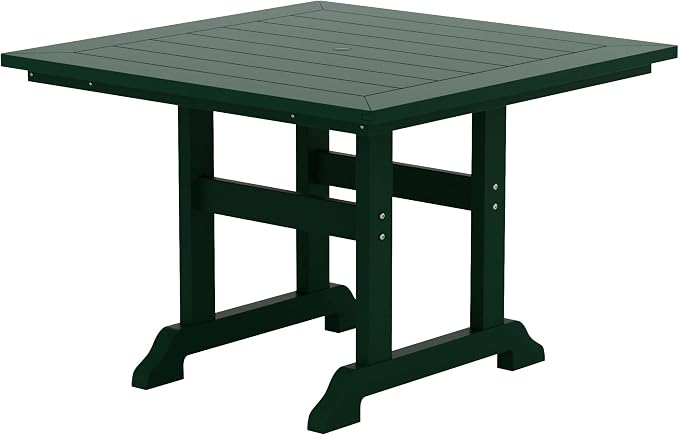 HDPE Laguna 43" Square Dining Table,Dark Green