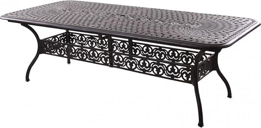 Darlee Series 60 92 X 42 Inch Cast Aluminum Patio Dining Table - Antique Bronze