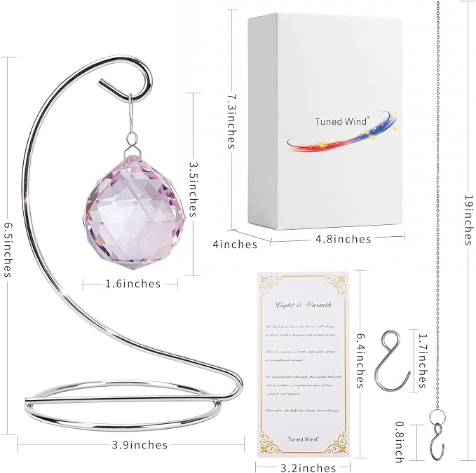 Bereavement Gifts for Loss of Loved One, Hanging Pink Rainbow Maker