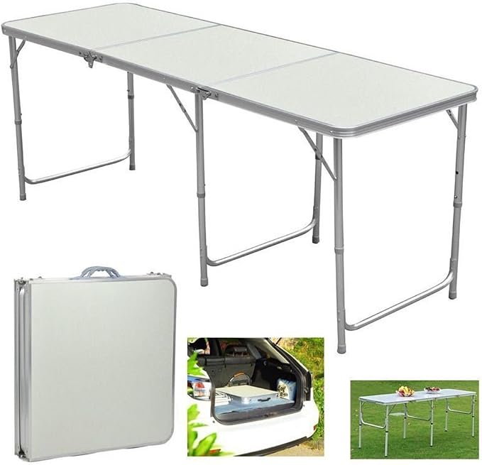 Portable Aluminum 6ft Folding Table in/Outdoor Picnic Party Dining Camping Table