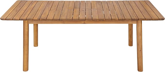 Christopher Knight Home Tanya 7 Piece Acacia Wood Outdoor Dining Table Set for 6, Extendable Dining Table and 6 Chairs with Wicker Seat & Backrest, Outdoor Patio Furniture Set, Light Grey + Teak