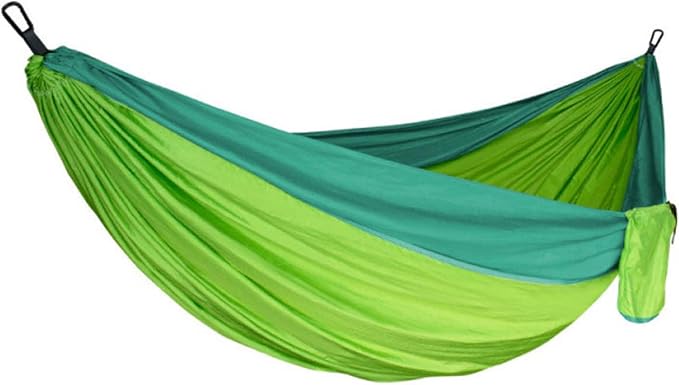 Outdoor Hammock, Double Camping Hammock with Tree Straps and Carabiners, Portable Hammock for Backpacking Beach Patio Garden Yard Camping Accessories