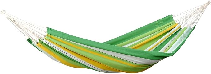 BYER OF MAINE, Lambada Hammock, Authentic Brazilian, Apple Green, Recycled Cotton/Polyester Blend, 126" L X 55" W, Holds up to 330lbs